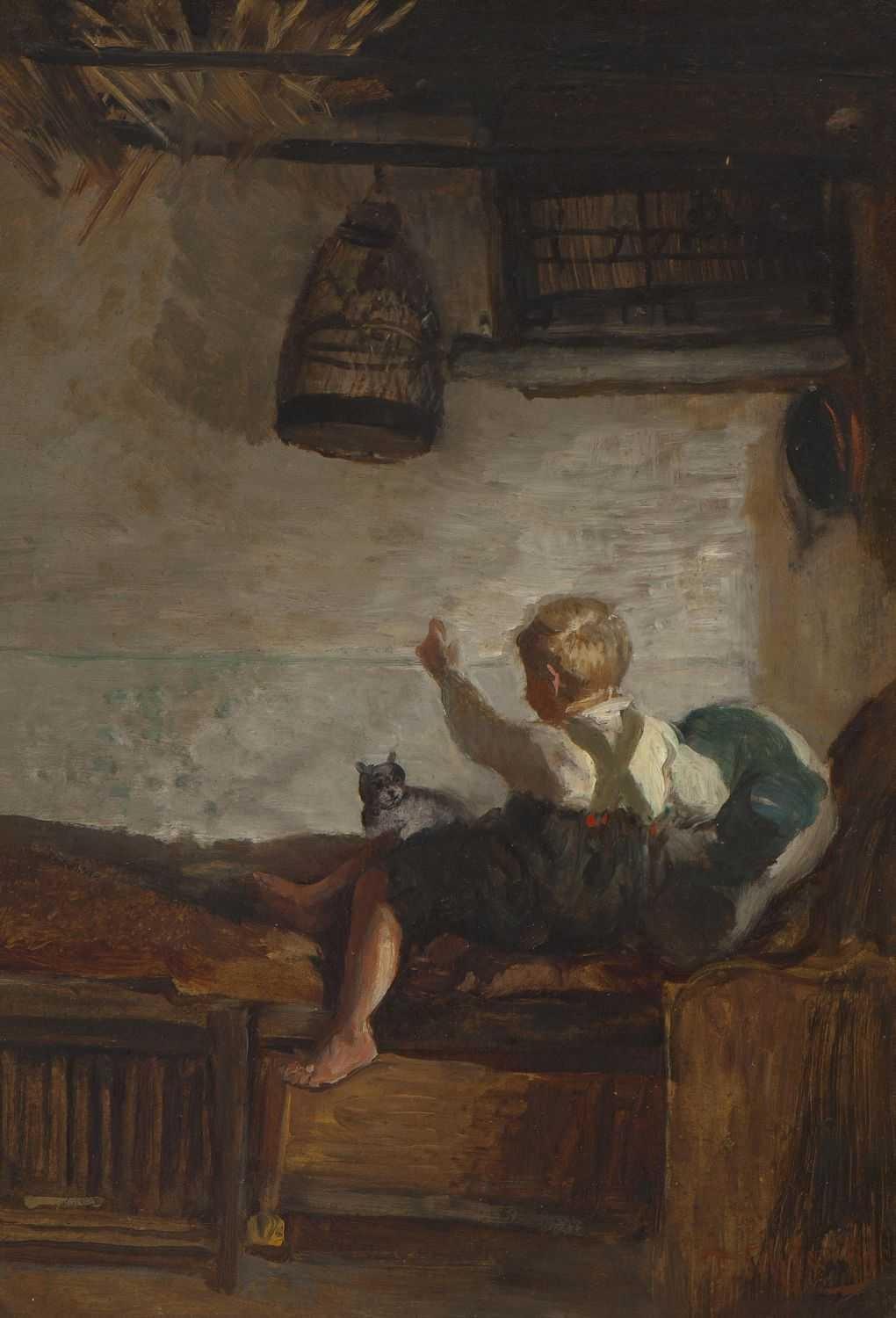Boy with kitten