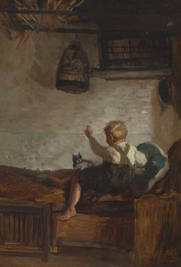 Boy with kitten