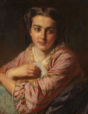 Portrait of a young woman - Felix Schlesinger