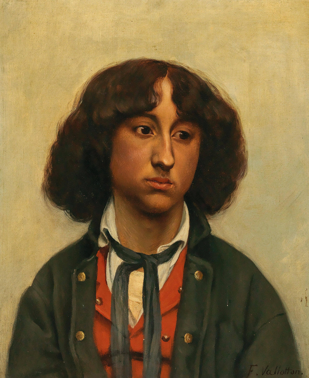 Lost in Thoughts by Felix Vallotton — hand-painted portrait oil painting reproduction on canvas