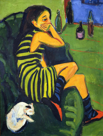 Female Artist in home office