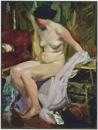 Female nude by Joaquín Sorolla — hand-painted nude oil painting reproduction on canvas