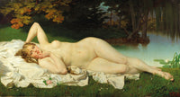 Female nude in a wide landscape