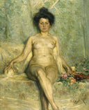 Female nude by Umberto Veruda — hand-painted nude oil painting reproduction on canvas