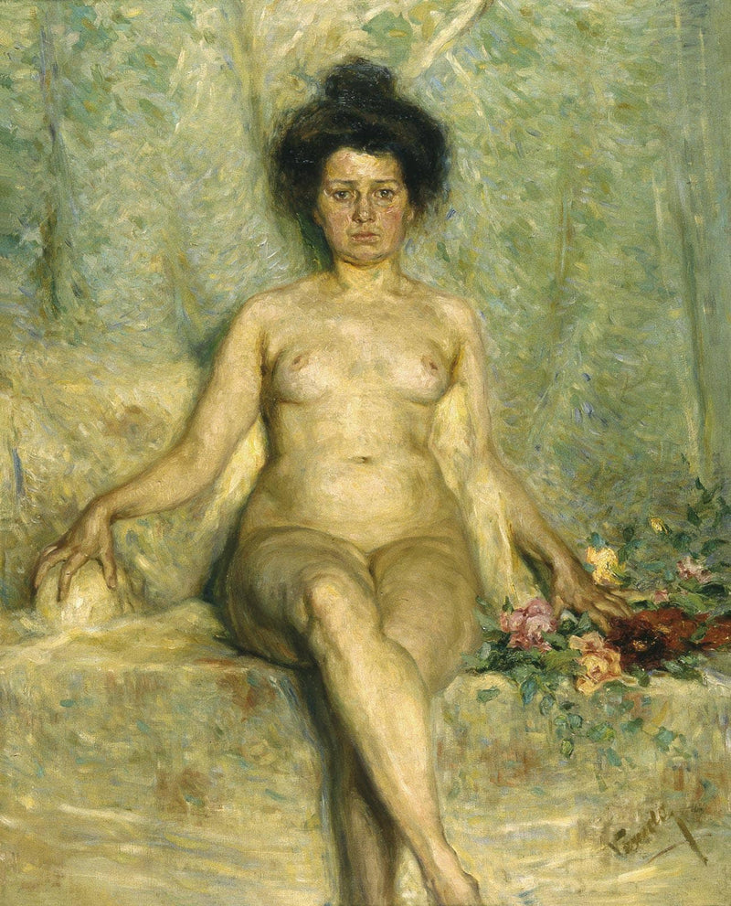 Female nude on gallery wrap