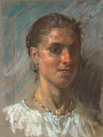 Female Portrait by Francesco Paolo Michetti — oil painting reproduction
