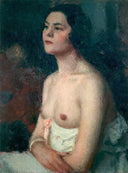 Femme à la chemise by Roderic O'Conor — female oil painting wall art, Post Impressionism