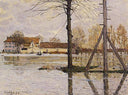 Ferry to the Ile de la Loge, Flood by Alfred Sisley — hand-painted architectural oil painting reproduction on canvas