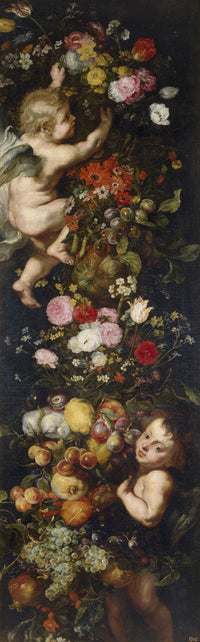 Festoon of Flowers and Fruits and Cherubs