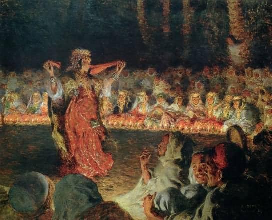 Night Party by Nasreddine Dinet — hand-painted cultural oil painting reproduction on canvas