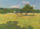 Field and Hills by Gustave Loiseau — rural oil painting wall art, Post Impressionism