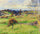 Field at Eragny in modern living room