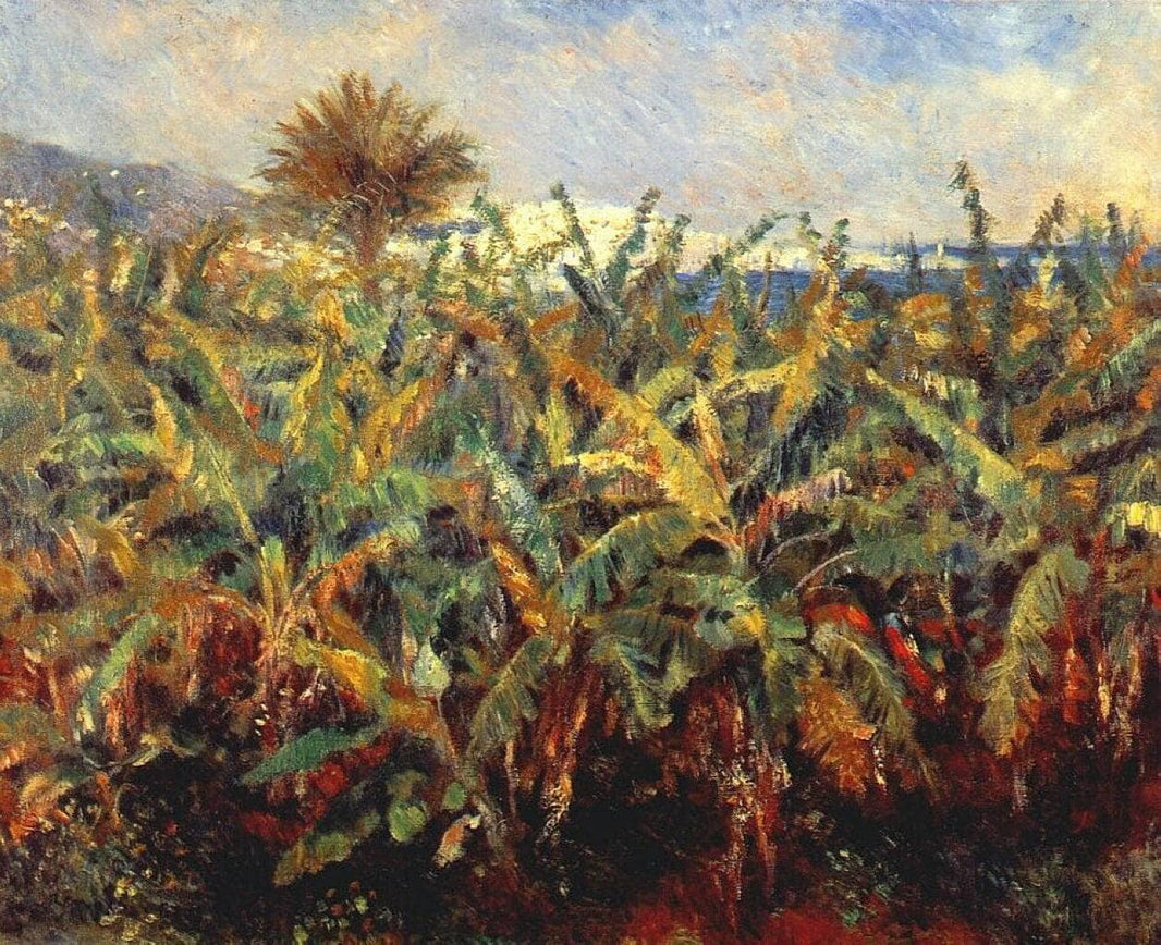 Field of Banana Trees by Pierre-Auguste Renoir — hand-painted botanical oil painting reproduction on canvas