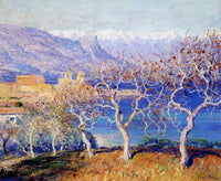 Fig Trees, Antibes by Guy Rose — hand-painted botanical oil painting reproduction on canvas