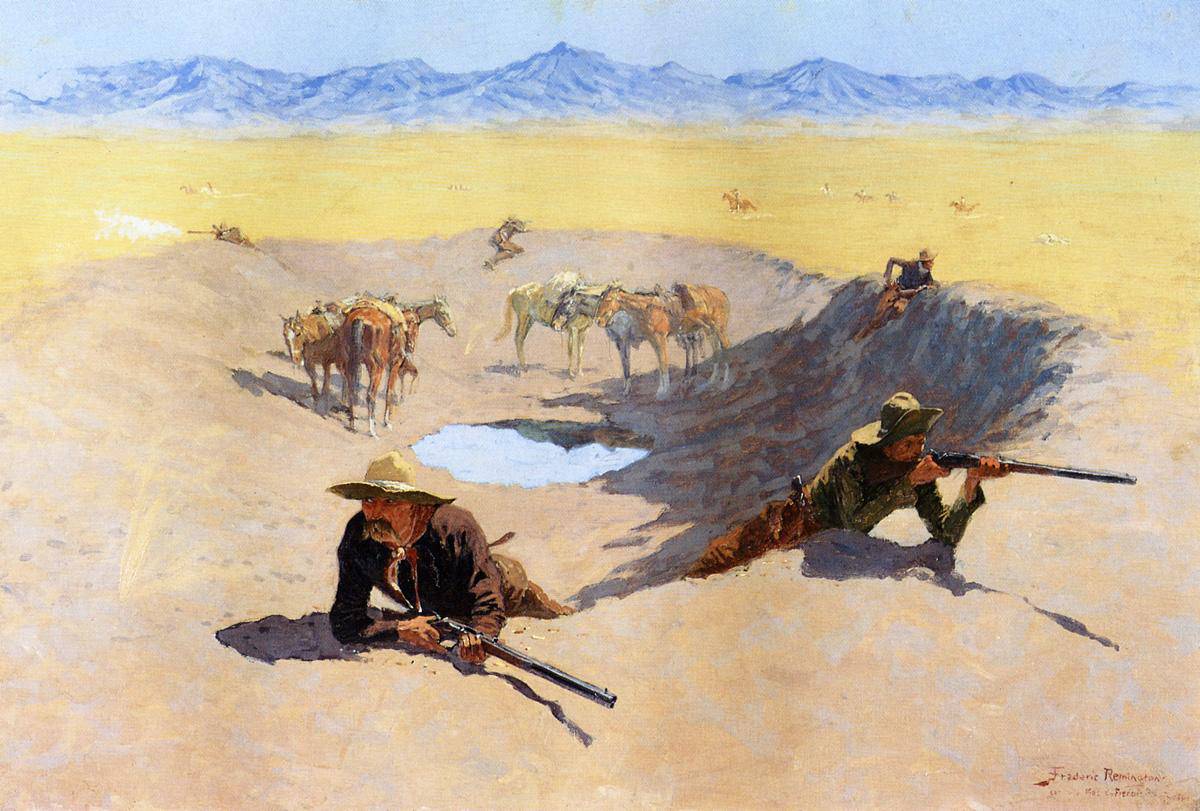 Fight for the Water Hole - Frederic Remington