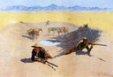 Fight for the Water Hole by Frederic Remington — hand-painted landscape oil painting reproduction on canvas
