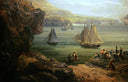 Fight of the Poursuivante Against the British Ship Hercules, 28 June 1803 by Louis-Philippe Crépin — hand-painted landscape oil painting reproduction on canvas