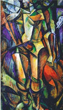 Figura by Lyubov Popova — shapes oil painting wall art, Cubo Futurism
