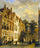 Figures in the Sunlit Streets of a Dutch Town in master bedroom