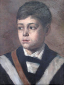 Portrait of a boy by Filadelfo Simi — male oil painting wall art, Realism