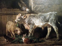 The friends by Filippo Palizzi — hand-painted animal oil painting reproduction on canvas