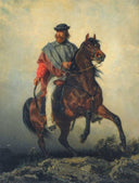 Garibaldi on horseback by Filippo Palizzi — hand-painted animal oil painting reproduction on canvas