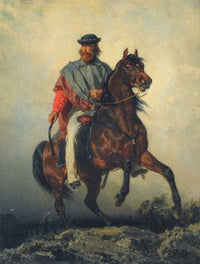 Garibaldi on horseback by Filippo Palizzi — hand-painted animal oil painting reproduction on canvas