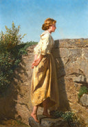 Over the wall by Filippo Palizzi — hand-painted portrait oil painting reproduction on canvas