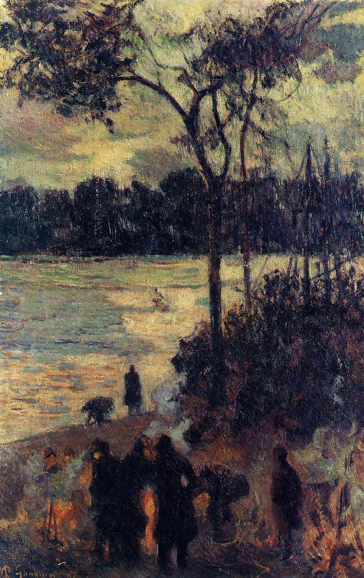 Fire by the water - Paul Gauguin