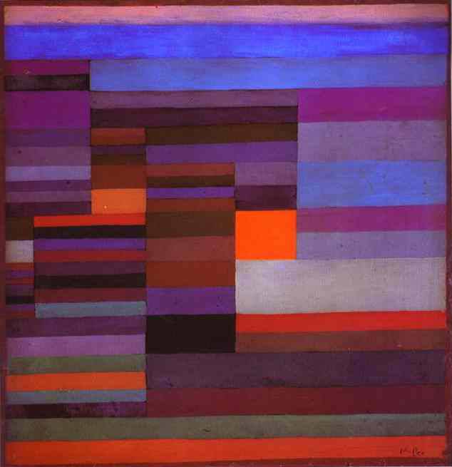 Fire evening by Paul Klee — hand-painted abstract oil painting reproduction on canvas