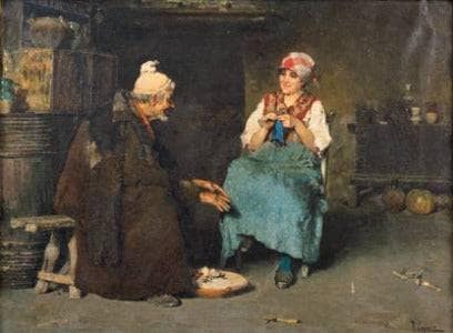 Fire extinguished by Vincenzo Caprile — hand-painted portrait oil painting reproduction on canvas