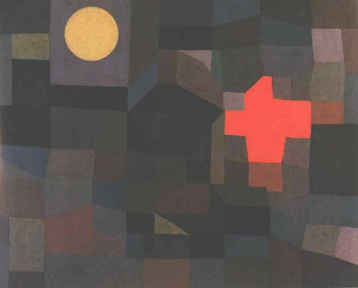 Fire, Full Moon by Paul Klee — hand-painted abstract oil painting reproduction on canvas