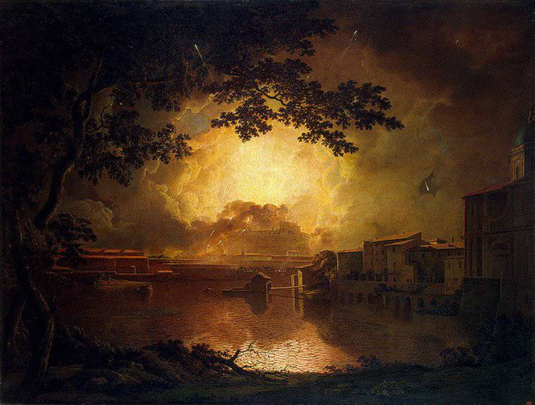 Firework Display at the Castel Sant' Angelo in Rome - Joseph Wright