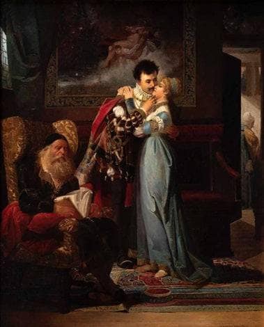 First kiss by Vaclav Brozik — hand-painted cultural oil painting reproduction on canvas