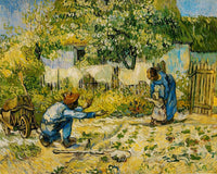 First Steps (after Millet) by Vincent van Gogh — hand-painted botanical oil painting reproduction on canvas