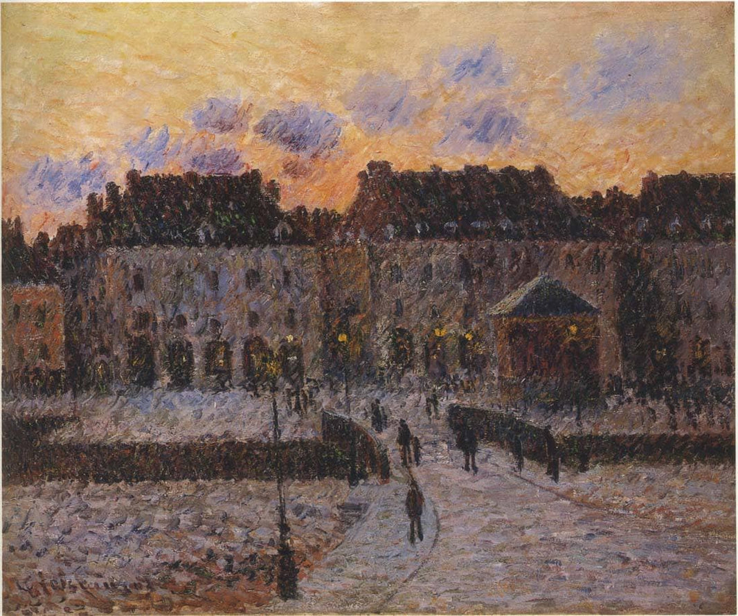 Fish market at the Port of Dieppe by Gustave Loiseau — hand-painted botanical oil painting reproduction on canvas