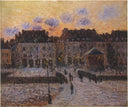 Fish market at the Port of Dieppe by Gustave Loiseau — urban oil painting wall art, Post Impressionism