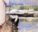 Fish Sheds and Schooner, Gloucester by William Merritt Chase — hand-painted landscape oil painting reproduction on canvas
