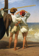 Fisher Boys by Penry Williams — hand-painted portrait oil painting reproduction on canvas