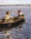 Fisherman. Finland. by Vladimir Makovsky — hand-painted animal oil painting reproduction on canvas
