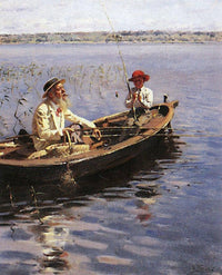 Fisherman. Finland. by Vladimir Makovsky — hand-painted animal oil painting reproduction on canvas