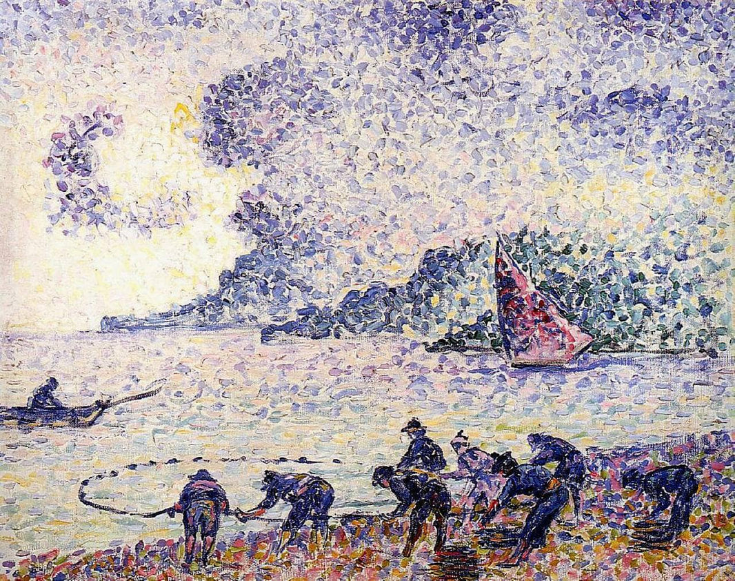Fisherman by Henri-Edmond Cross — hand-painted landscape oil painting reproduction on canvas