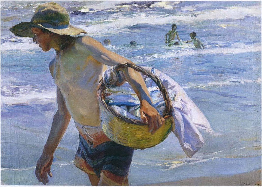 Fisherman in Valencia by Joaquín Sorolla — hand-painted portrait oil painting reproduction on canvas