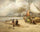 Fisherman on the beach in entryway