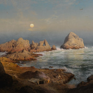 Fisherman's Bay, South Farallon Island by Hermann Ottomar Herzog — Oil Painting Reproduction