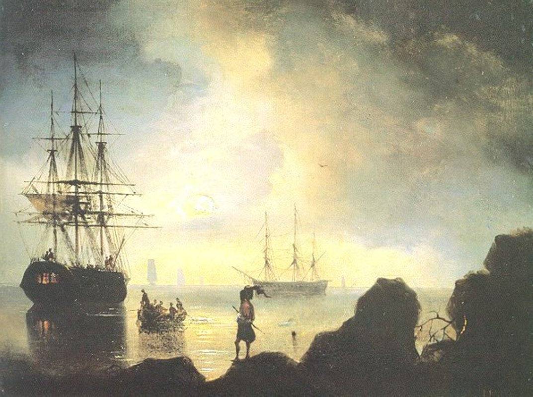 Fishermen on the Shore - Ivan Aivazovsky