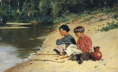 Fisherwomen in modern living room