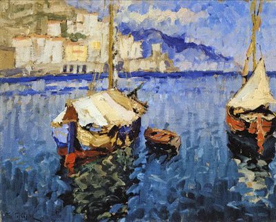 Fishing Boats in modern living room