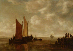 Fishing Boats off a Jetty - Simon de Vlieger