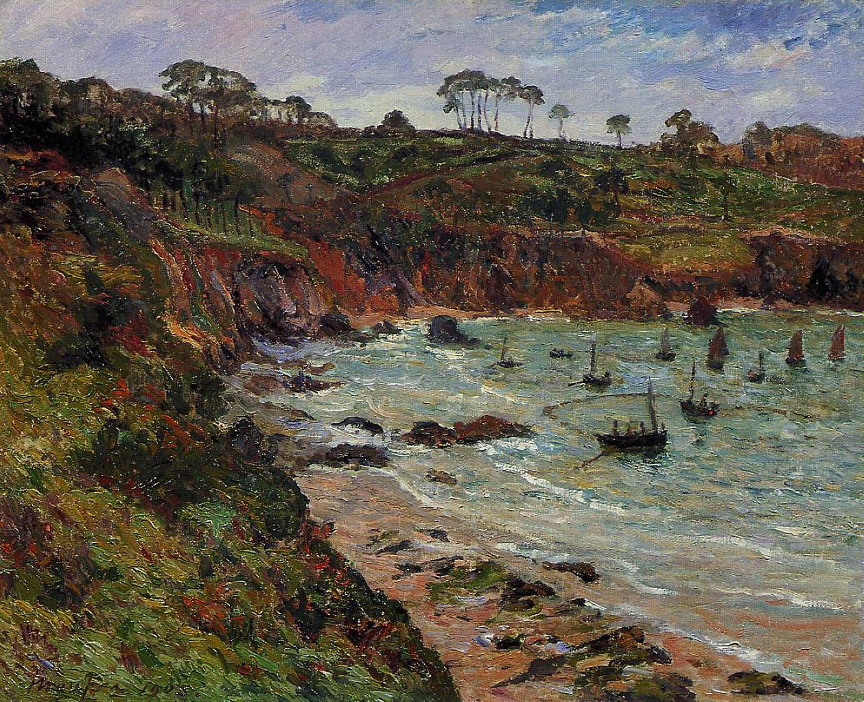 Fishing for Sprats in Winter at Douarnenez - Maxime Maufra